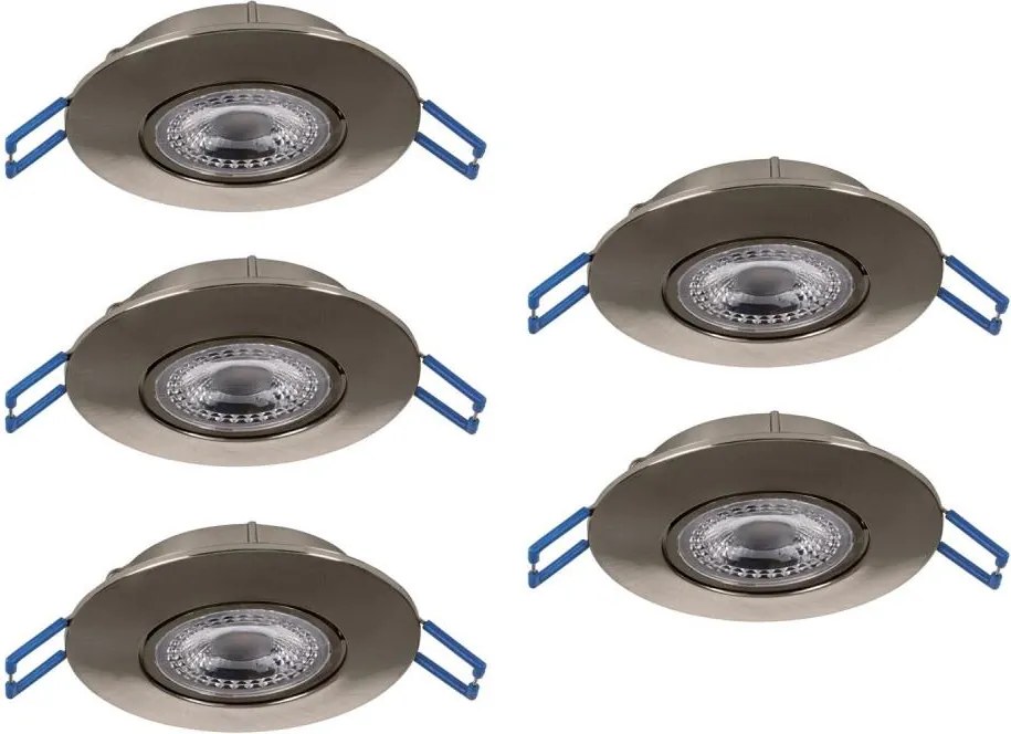 Eglo 300194 - Set 5x spoturi LED încastrate GEDREZ, 4,9 W / 230 V, Ø 9 cm, crom