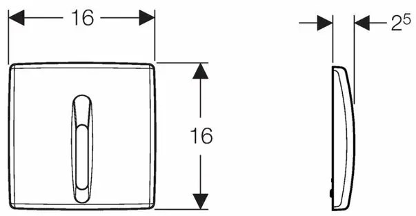 Set de instalare Geberit Prepack pentru pisoar cu senzor si clapeta crom mat