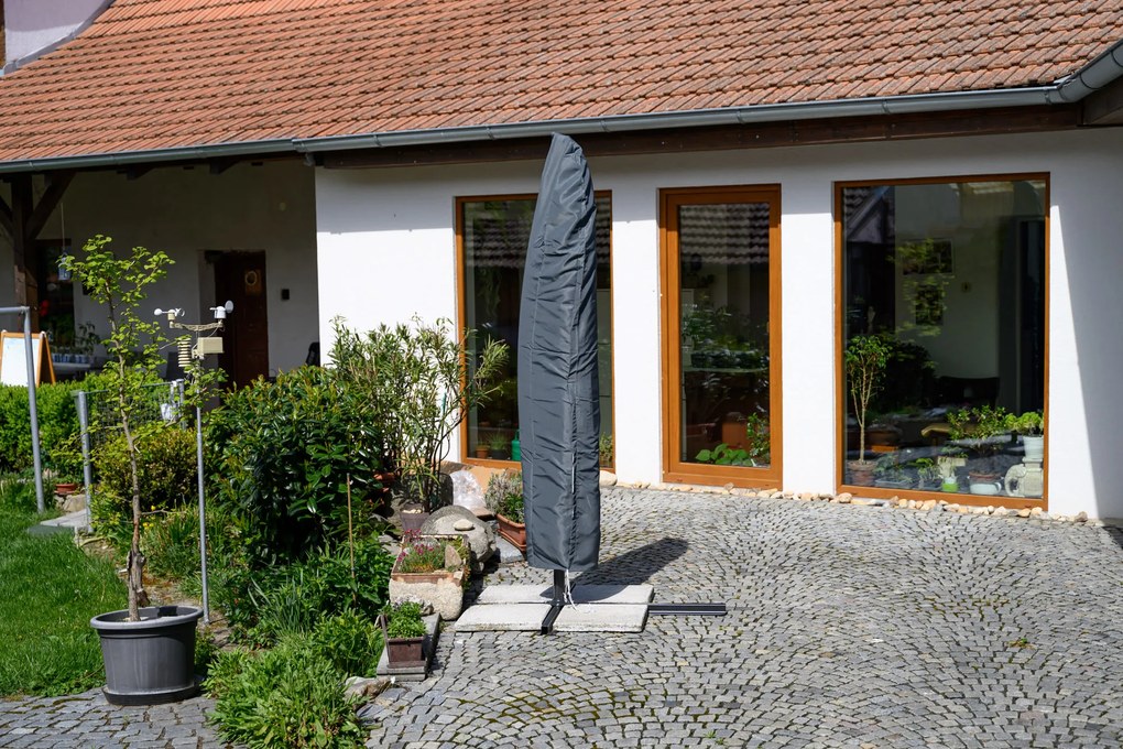 Umbrela de gradina pliabila SOLASI 250x250 cm, grafit