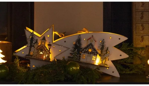 Decorațiune LED de Crăciun Retlux LED/2xAA cometă