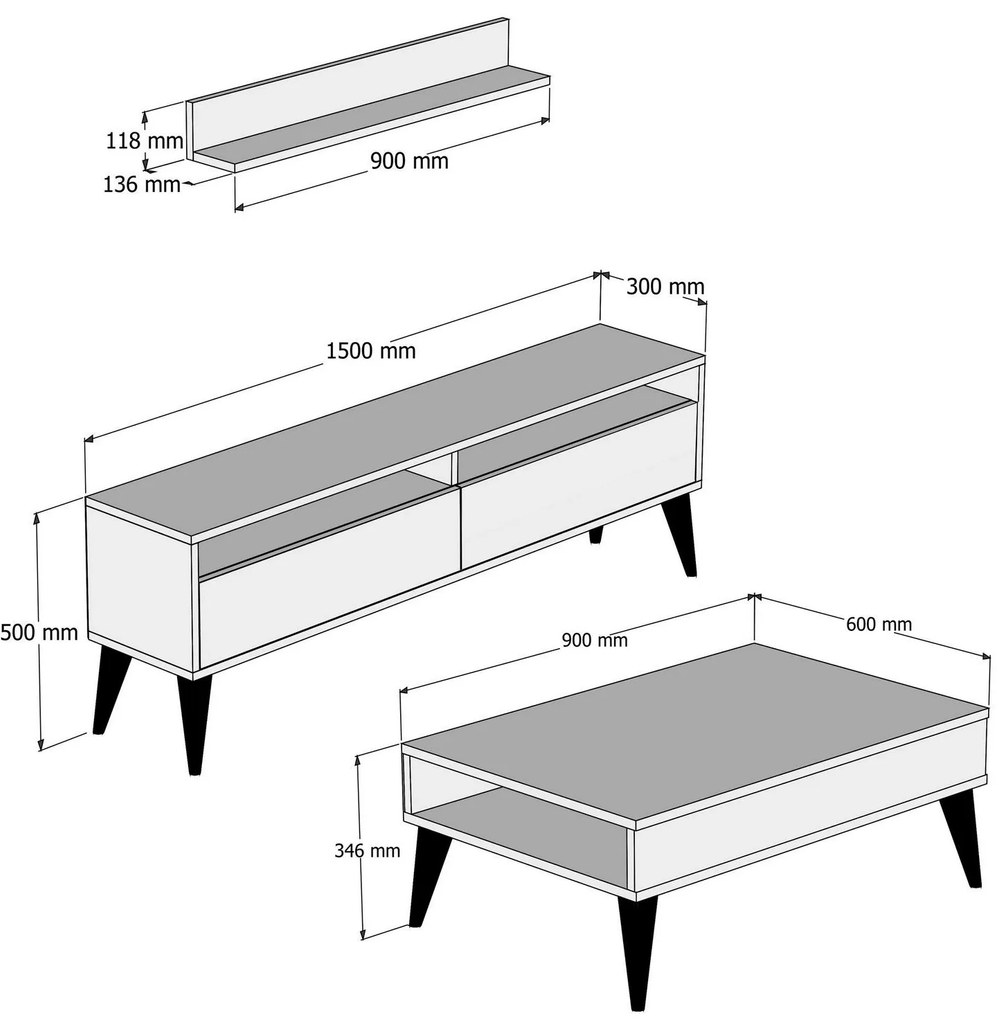 Mobilier living Berta (Alb). 1089270