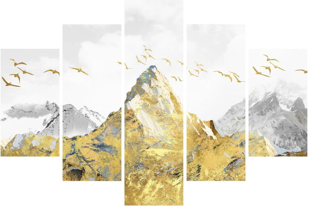Tablou - Munte auriu (150x105 cm)