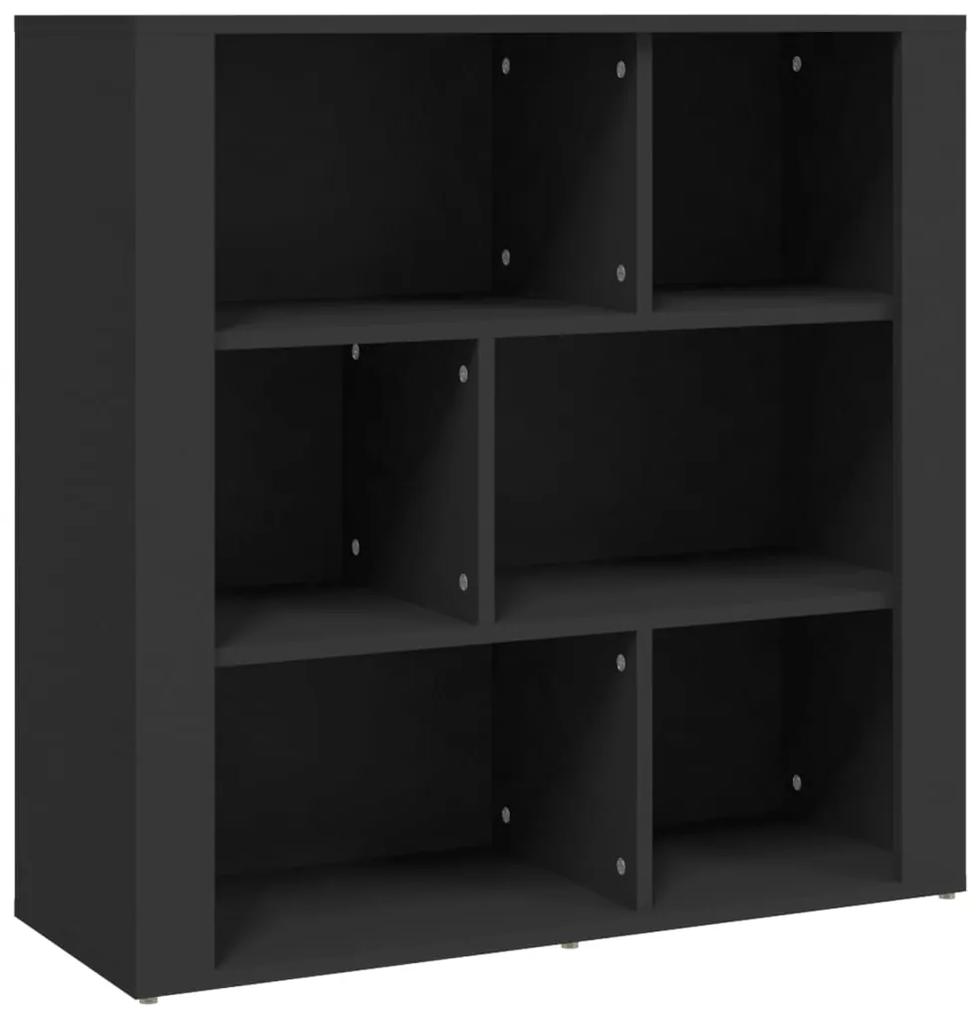 819485 vidaXL Servantă, negru, 80x30x80 cm, lemn prelucrat