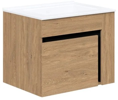Dulap sub lavoar Stokes 60 cm, stejar auriu