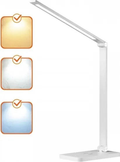 Lampă de birou LED reglabilă cu încărcare wireless NOBLITE Q LED/7W/230V 3000/4000/6500K albă