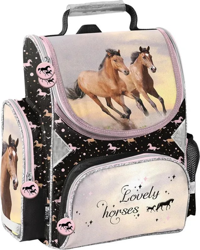 Geantă de școală pentru fete - set din 3 piese - LOVELY HORSES