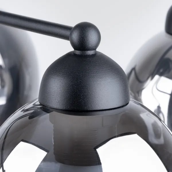 Lustră pe tijă FILLAN 5xE27/60W/230V neagră Sollux SL.1145