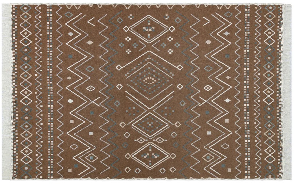 Covor, Ar 05, 80x300 cm, Bej / Albastru / Nurcă