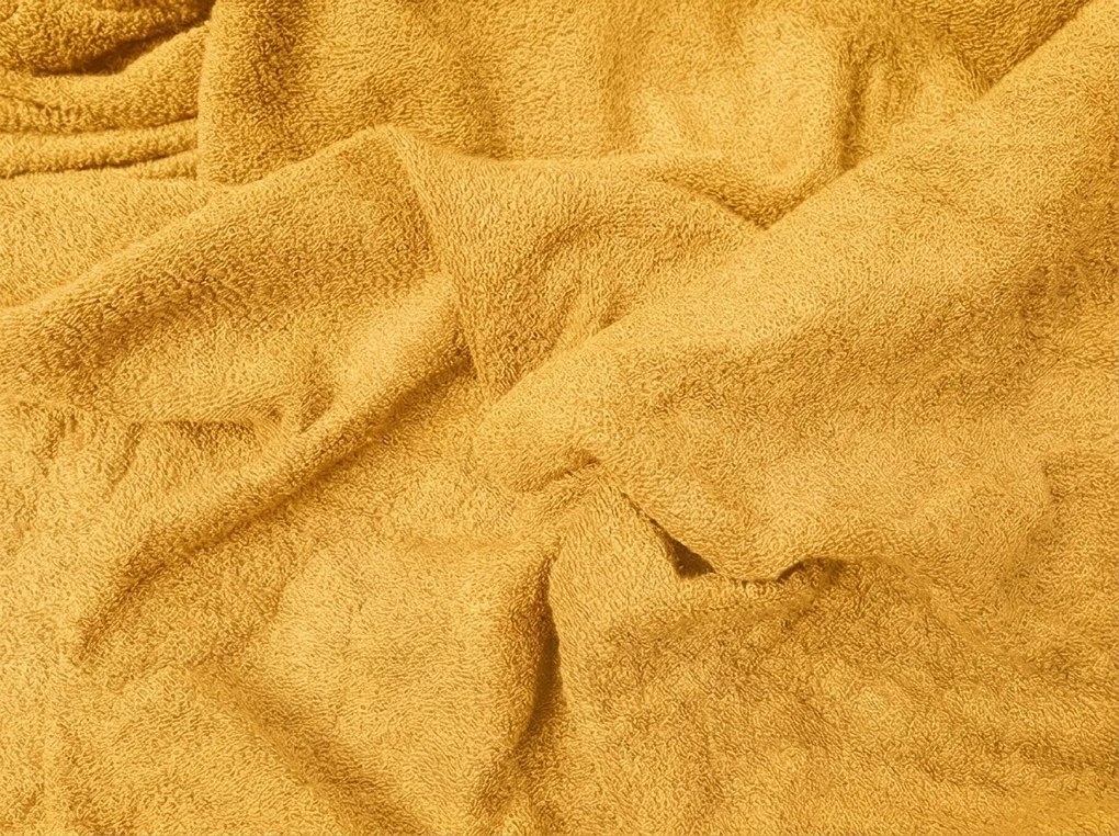 Cearsaf frote pentru patut copii PREMIUM 60x120 cm galben-portocaliu