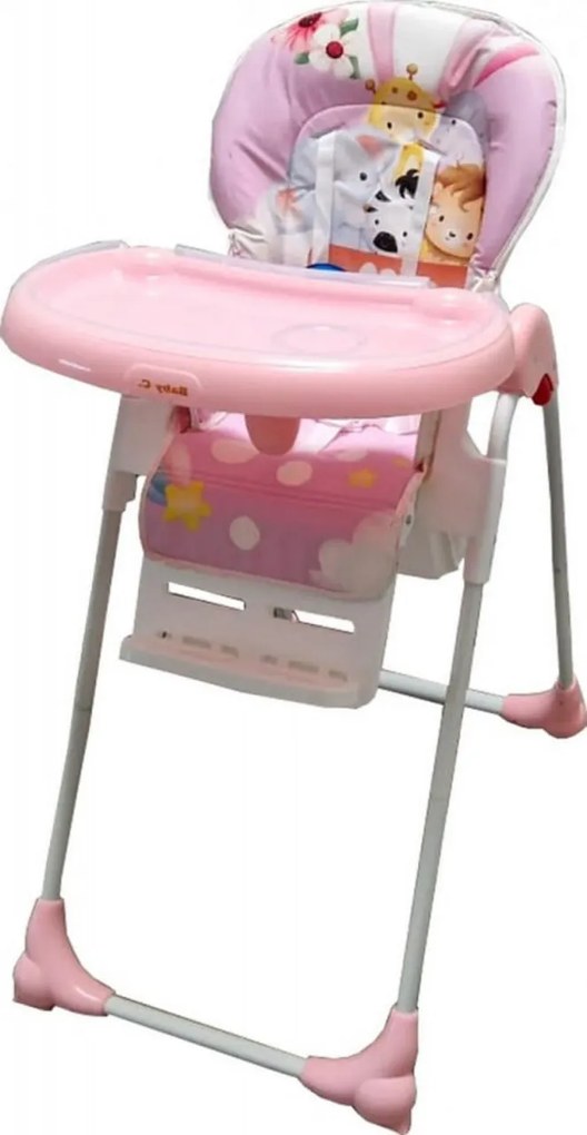 Scaun de masa pentru copii si bebe Baby Care™ CC reglabil in 3 trepte, Pliabil, Centura de siguranta, Sezut comfortabil, Masuta detasabila, Pozitie