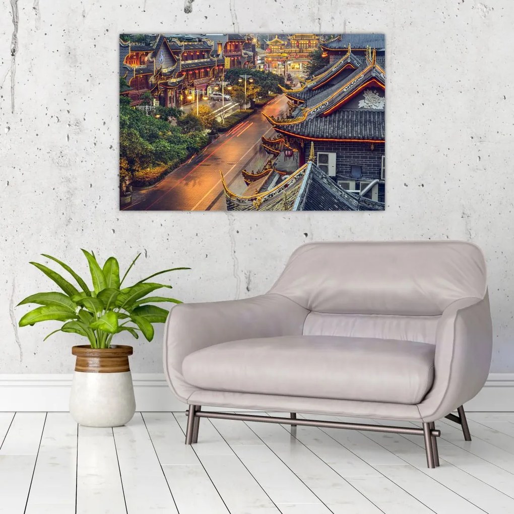 Tablou - Qintai Road, Chengdu, China (90x60 cm)