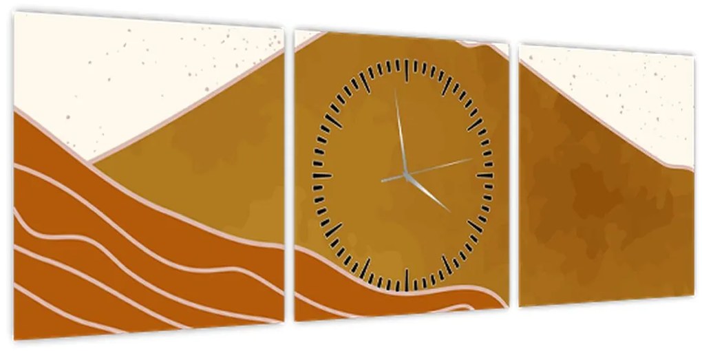 Tablou - Apus de soare (cu ceas) (90x30 cm)
