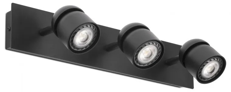 Aplica cu 3 spoturi directionabile design minimalist COCO neagra