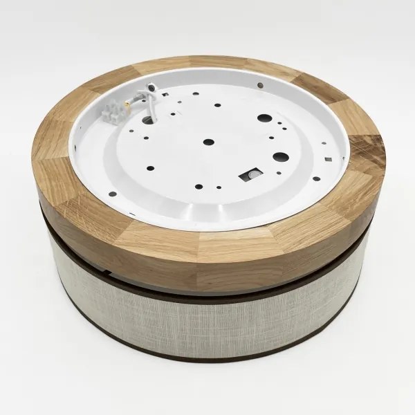 Brilagi - Plafonieră LED BELLADONNA, 20W, 230V, Ø 30 cm, crem/stejar