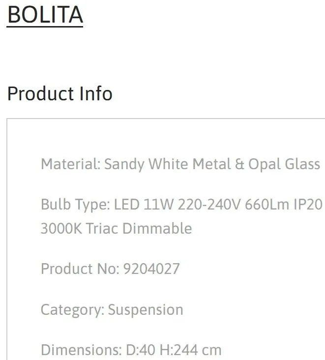 Pendul LED design circular BOLITA diametru-40cm, NVL-9204027
