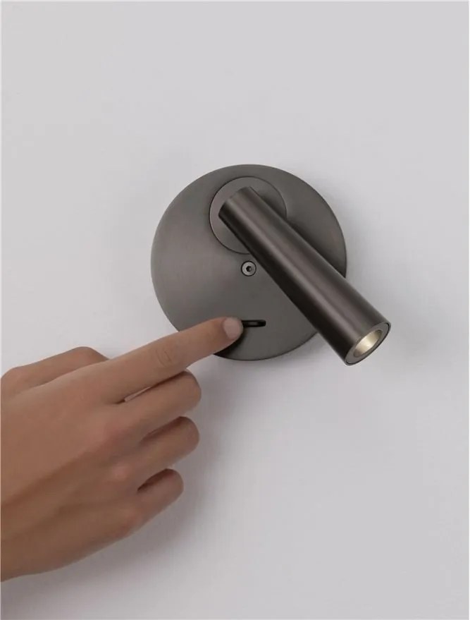 Aplica cu Spot LED directionabil stil minimalist TICO nickel, NVL-9695149