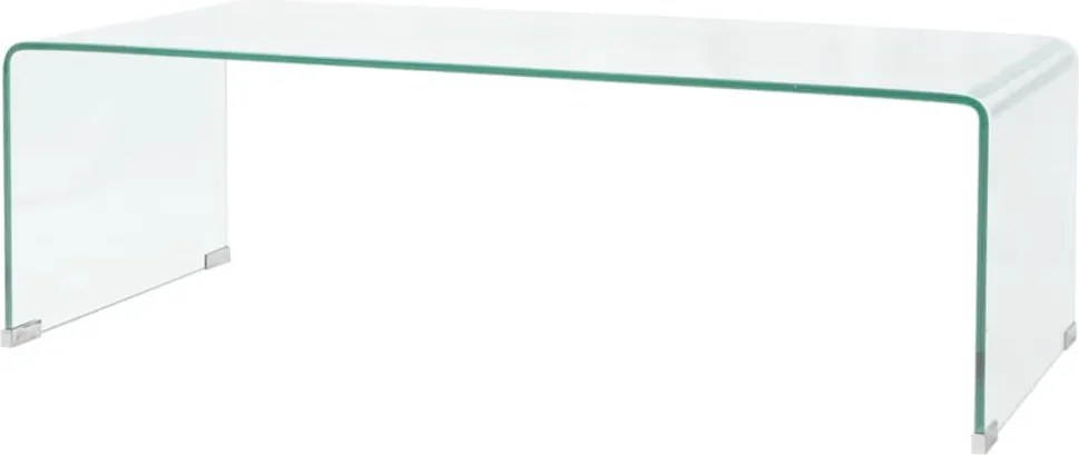 vidaXL Măsuță cafea sticlă securizată 98 x 45 x 30 cm, transparentă