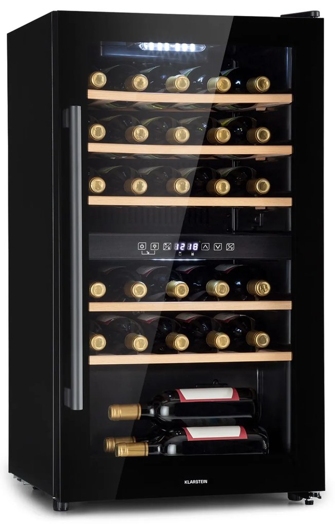 Barossa 29 Duo, frigider pentru vin, 29 sticle, 80 litri, 2 zone, buton de control