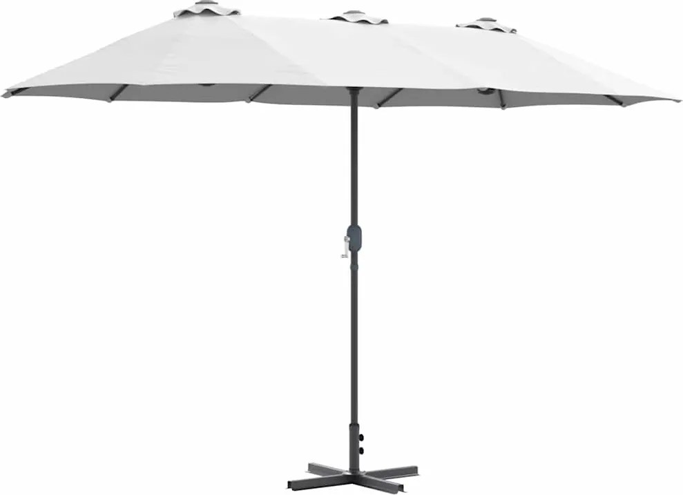 vidaXL Parasol de Grădină Nisipiu 370 x 197 x 239 cm