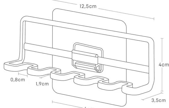 Suport pentru periuța de dinți negru autoadeziv din metal Film Hook – YAMAZAKI