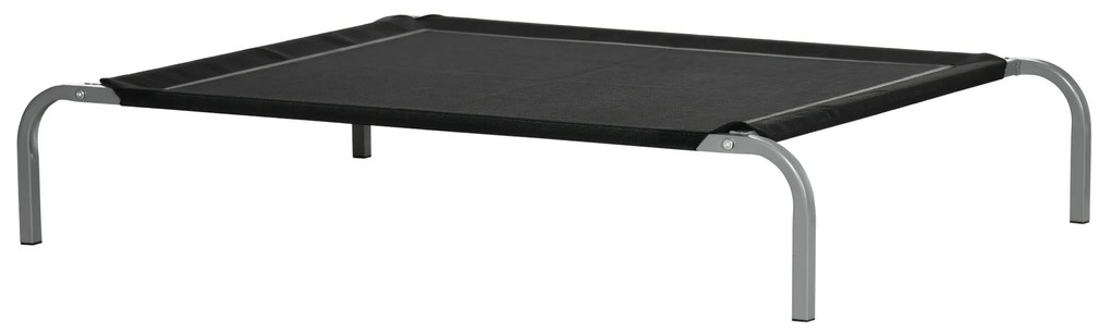 PawHut Pat pentru câine și pisică XL, confort maxim pe picioare, pat de tabără 110 x 75 x 20 cm, textilenă micro-perforată, negru | Aosom Romania