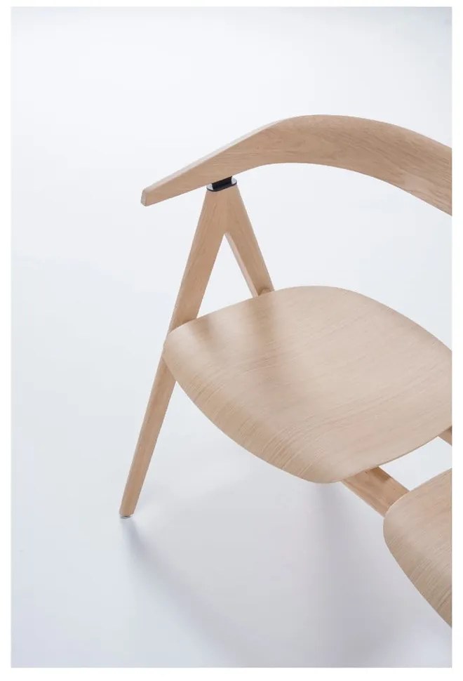 Bancă din lemn de stejar Gazzda Ava, natural