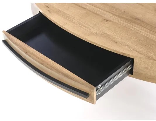 Măsuță de cafea CAROLINA 41x120 cm stejar auriu/negru