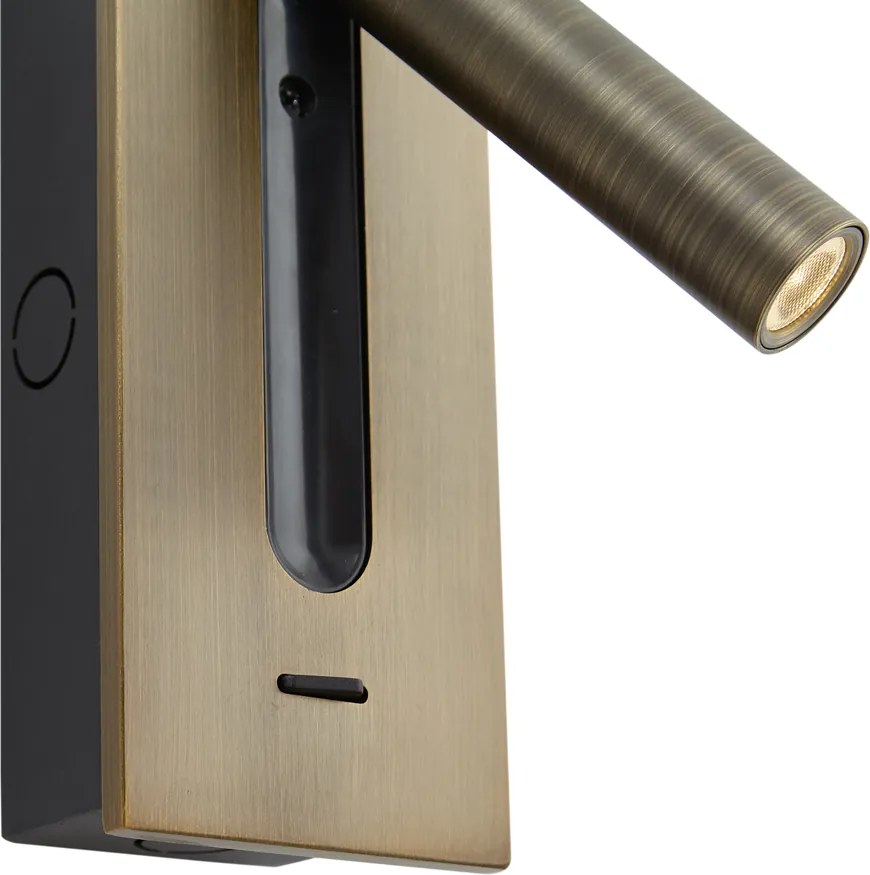 Set de 2 Aplice Moderne Bronz Închis Incl. LED - Plaza