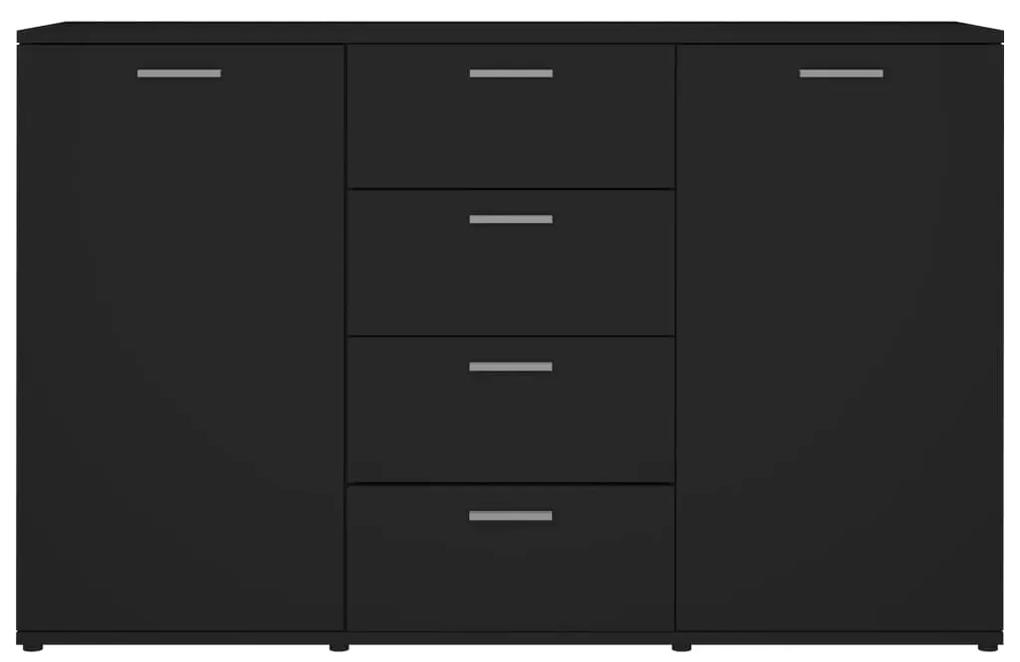 Servanta, negru, 120 x 35,5 x 75 cm, PAL 1, Negru