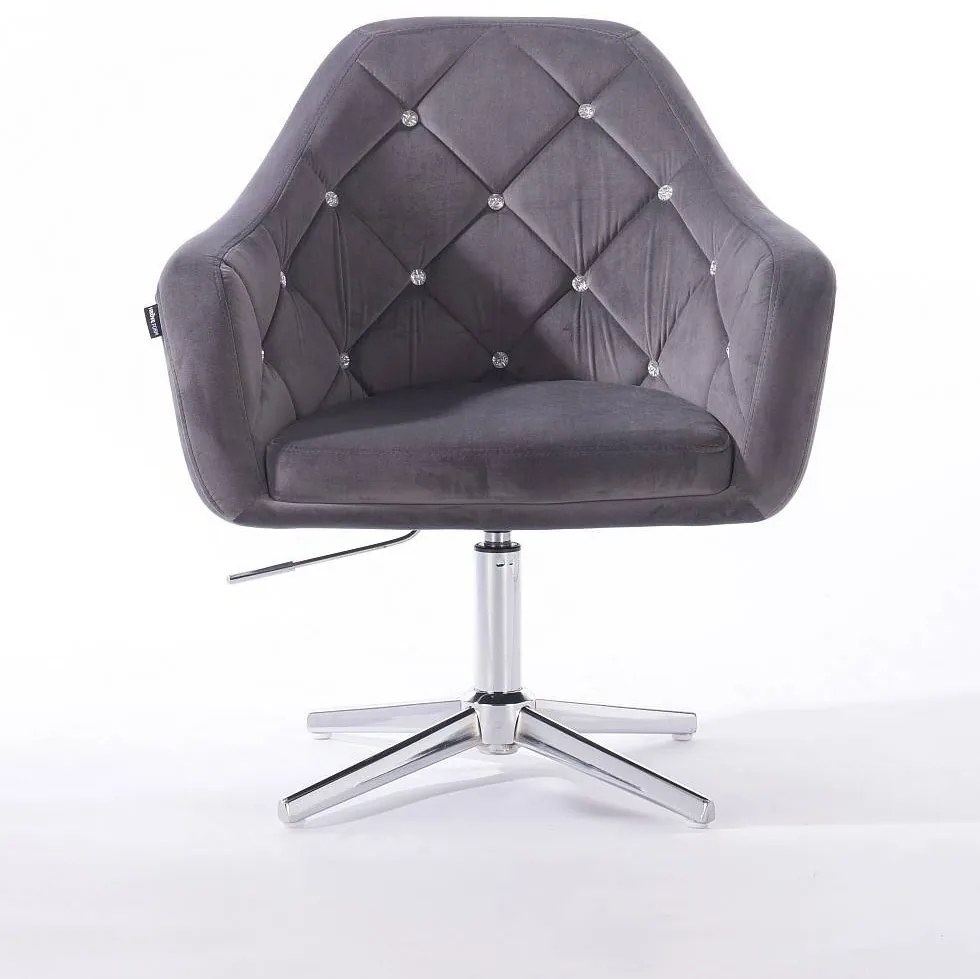 HR830CROSS Scaun Catifea Grafit