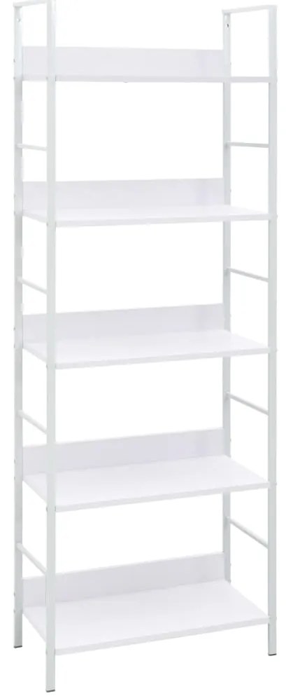 vidaXL Etajeră cărți 5 rafturi, alb, 60x27,6x158,5 cm, lemn prelucrat