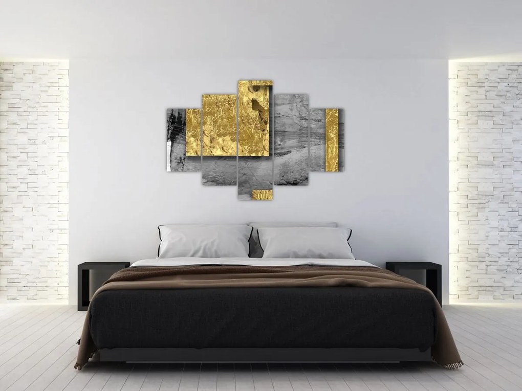 Tablou - Pătrate de aur N⁰2 (150x105 cm)