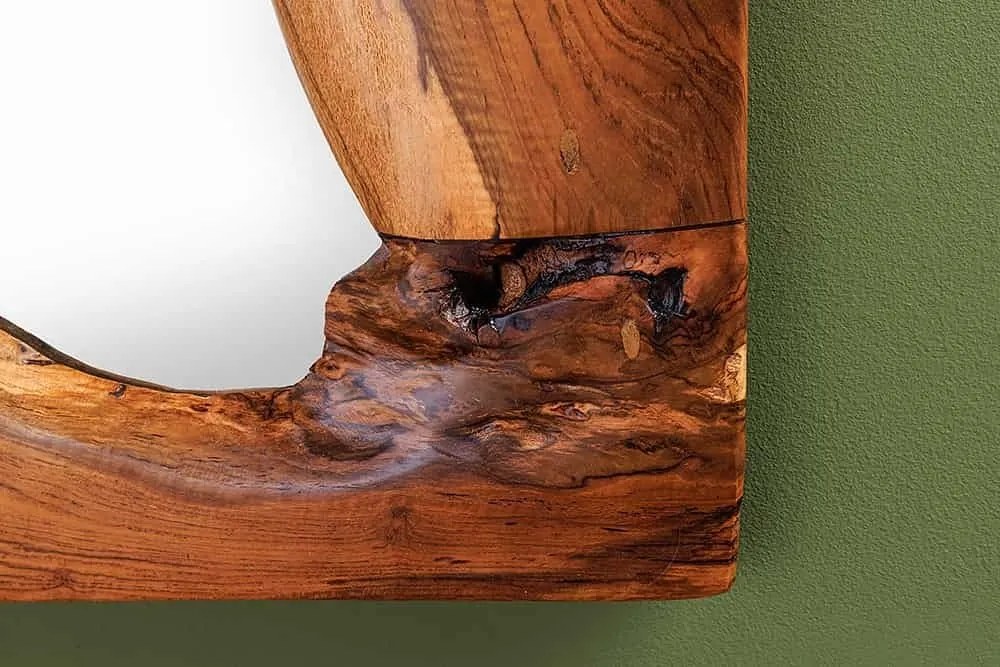 Oglinda solida din lemn de tec MOSAIC 90cm