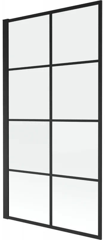 Mexen Alex paravan cadă 1-canat 70 x 140 cm, grilaj negru fix - 893-070-000-70-77