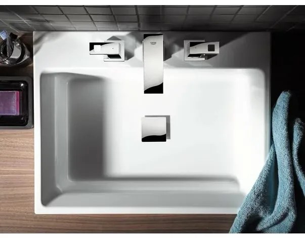 Lavoar pe blat Grohe Cube Ceramic cu PureGuard 50x49 cm