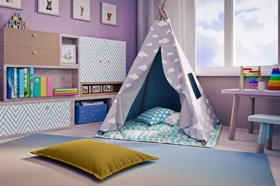 Perna de podea, 140x30x170 cm, Bari, Eltap (Culoare: Gri / Poco 4)