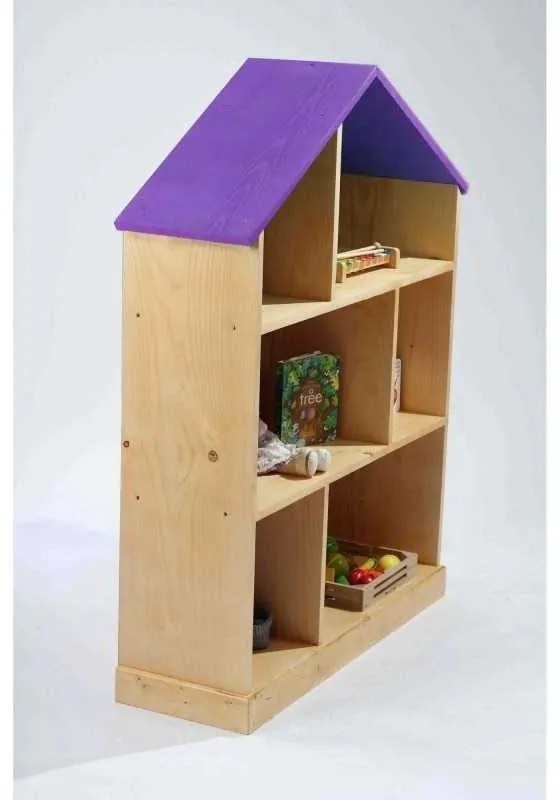 Casuta biblioteca BookHouse, Material Lemn Masiv - Violet