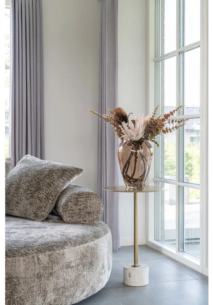 Buchet de flori artificiale Protea, burgundy mix 65 cm