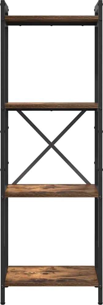 vidaXL Raft pentru cărți Stejar fumuriu 40 x 30 x 85 cm Lemn compozit