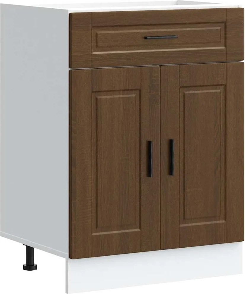 vidaXL Dulap de bază de bucătărie „Porto” din lemn de stejar maro