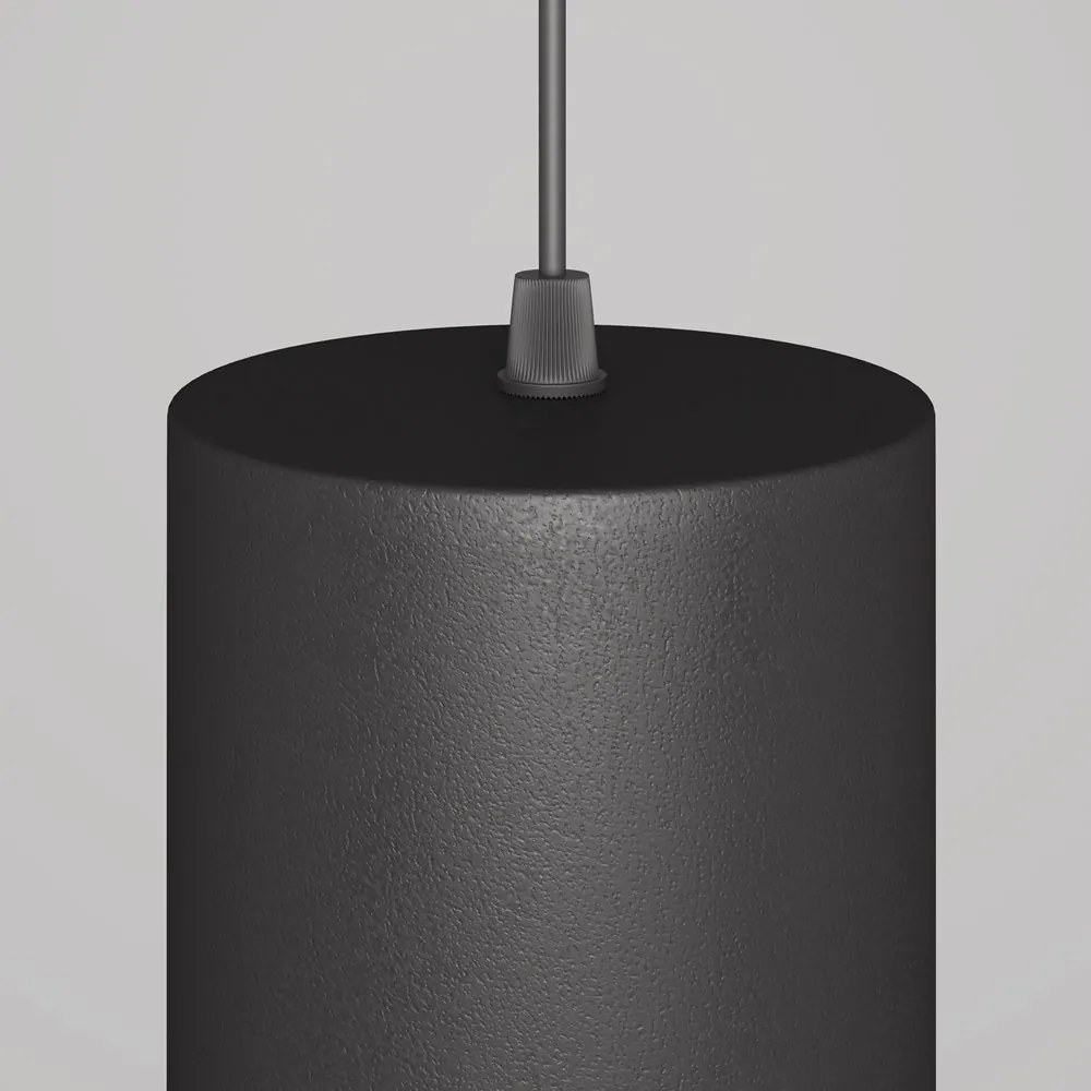 Pendul LED iluminat design tehnic Orlo D-7,9cm negru
