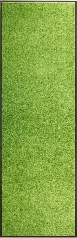 vidaXL Covoraș de ușă lavabil, verde, 60 x 180 cm