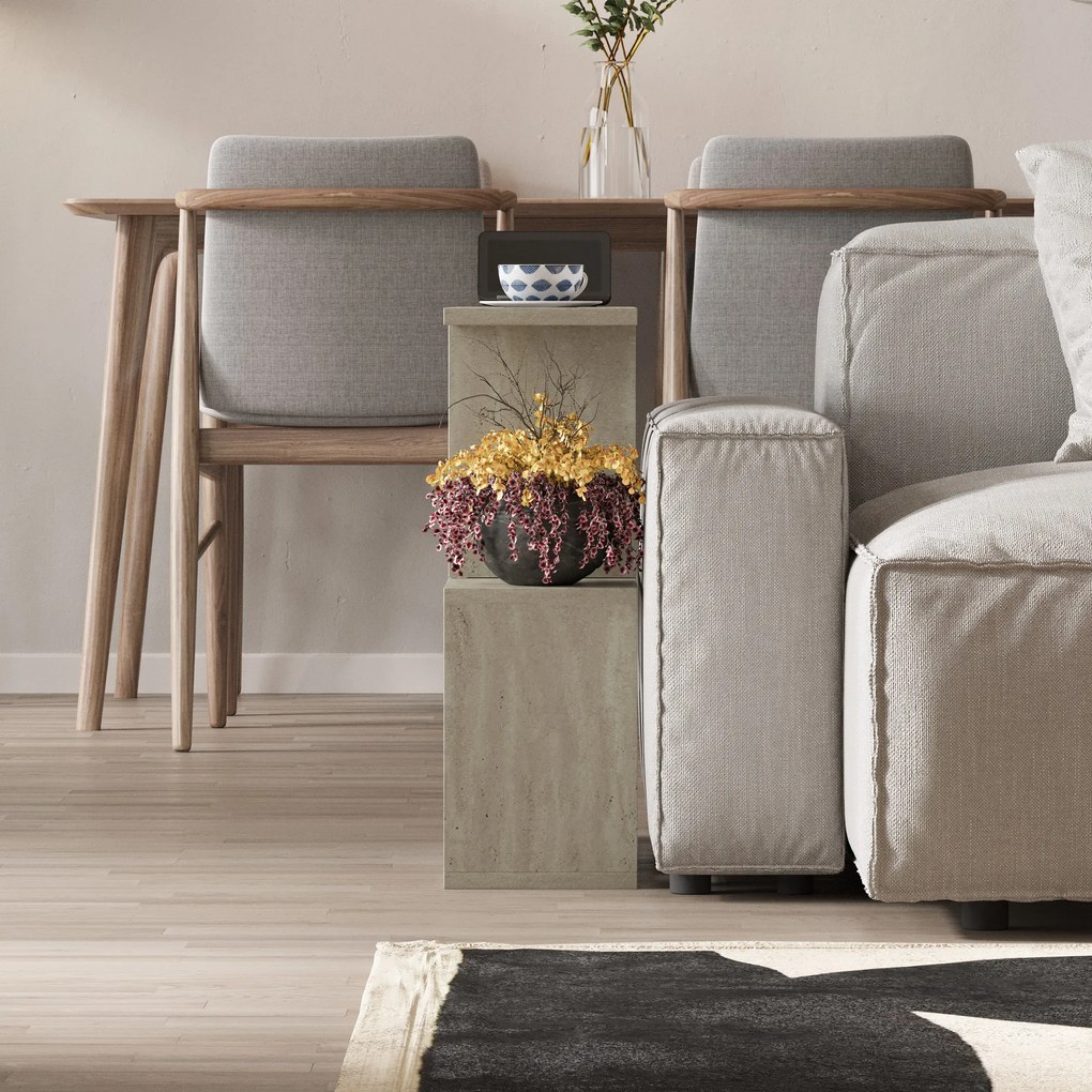 Măsuță laterală Homtulia (travertin). Promo -8%. 1127437