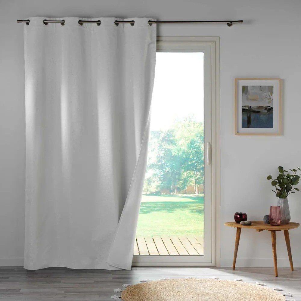 Draperie gri deschis blackout din microfibră 140x260 cm Obscure – douceur d'intérieur
