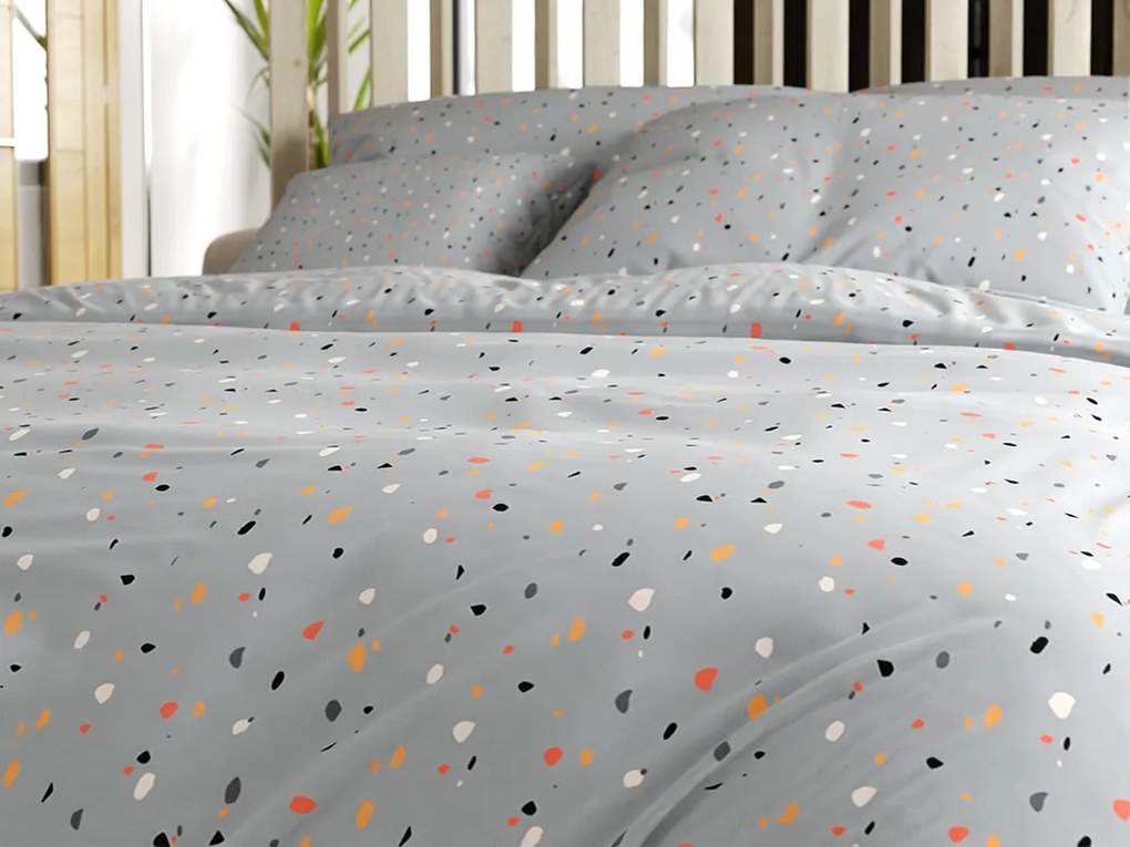 Lenjerie de pat din bumbac PINTURA gri Dimensiune lenjerie de pat: 70 x 90 cm | 140 x 200 cm