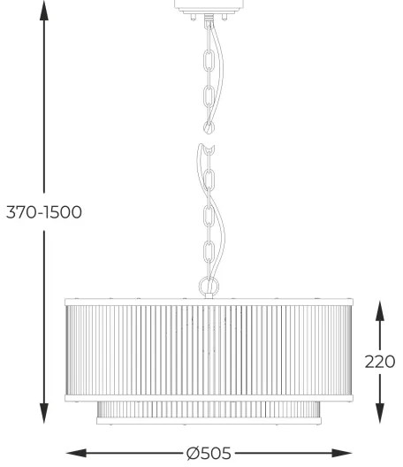 Lustră pe lanț Zuma Line P0528-06H-P7AC SERGIO 6xE14/60W/230V negru