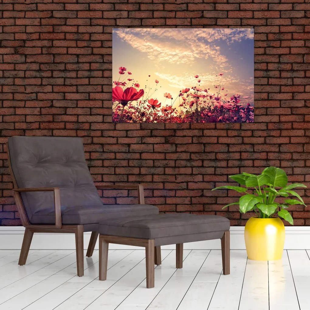 Tablou - Lunca cu flori (90x60 cm)