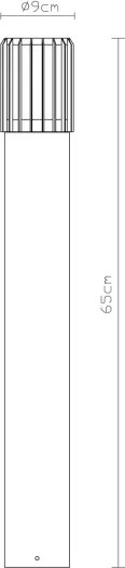 Globo 32162 - Lampă de exterior MERVIN 1xE27/15W/230V IP54 65 cm