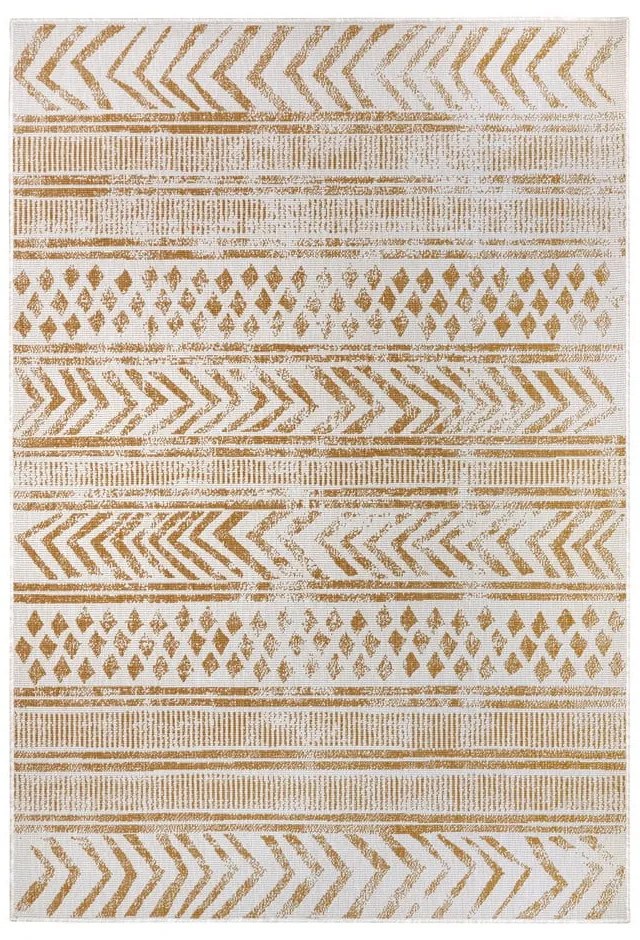 Covor de exterior galben ocru-alb 120x170 cm Biri – NORTHRUGS