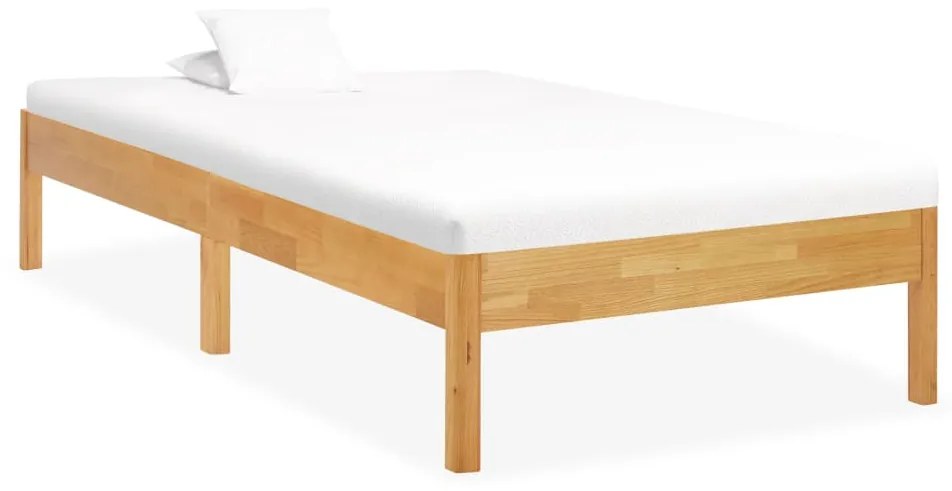288476 vidaXL Cadru de pat, 90 x 200 cm, lemn masiv de stejar